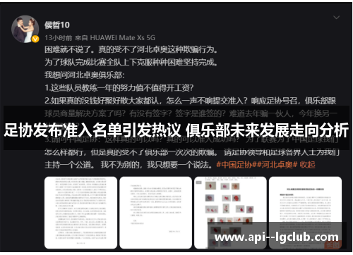 足协发布准入名单引发热议 俱乐部未来发展走向分析 足协发布准入名单引发热议 俱乐部未来发展走向分析